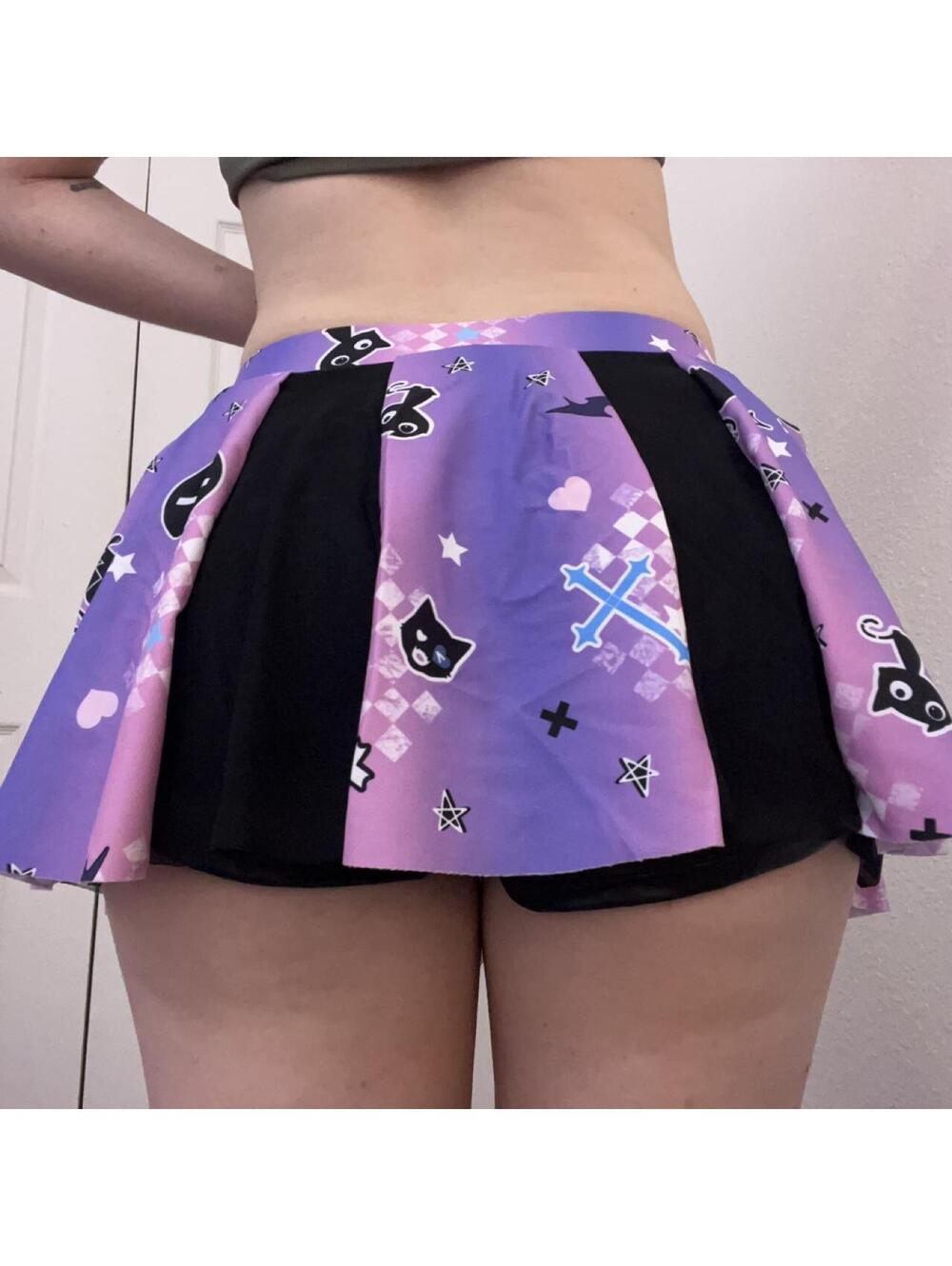 pastel goth bikini skirt set